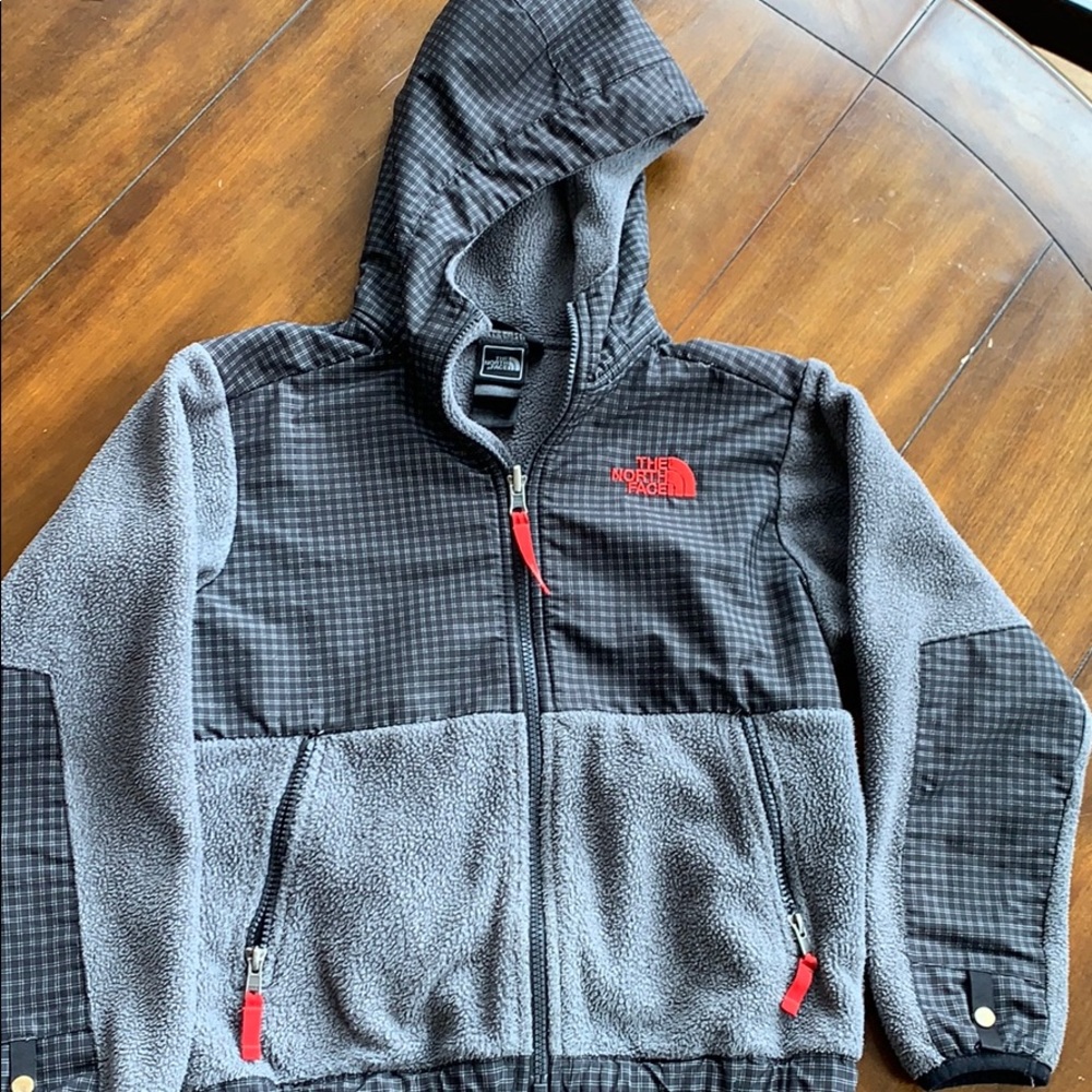 North Face boys hooded Denali jacket